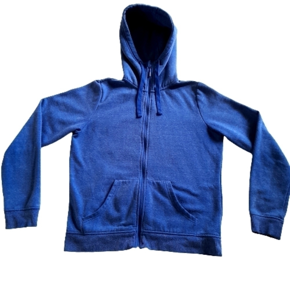 MONDETTA Hoodie full Zippered  blue womens Medium